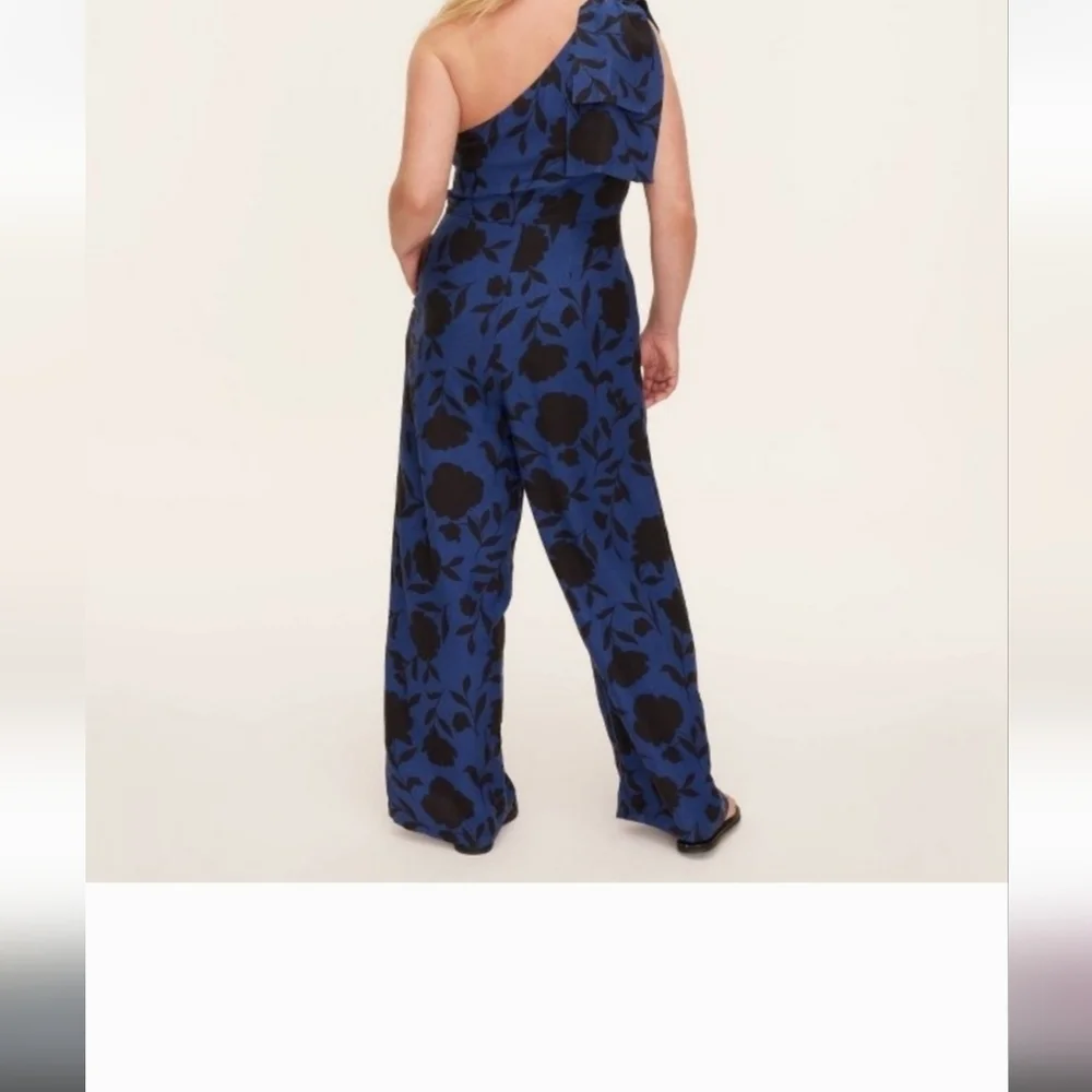 Kate Spade Navy and Black Floral Jumpsuit